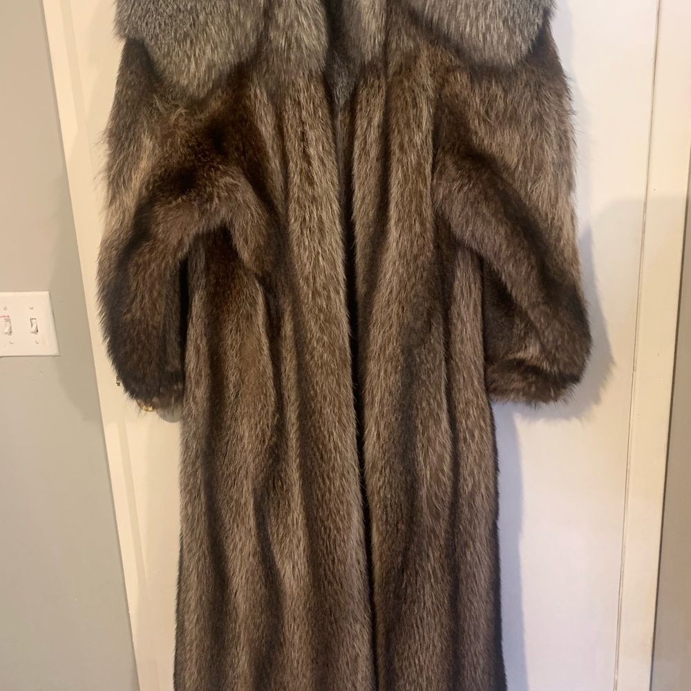 Real fox fur coat
